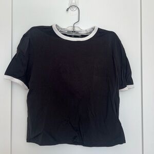 Theory Black and White Short Sleeve Tee